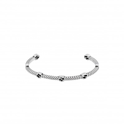 GUCCI INTERLOCKING STERLING SILVER BRACELET YBA661529001017